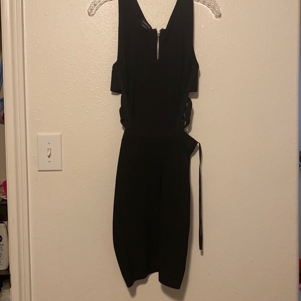Bebe Short Black dress with exposed sides